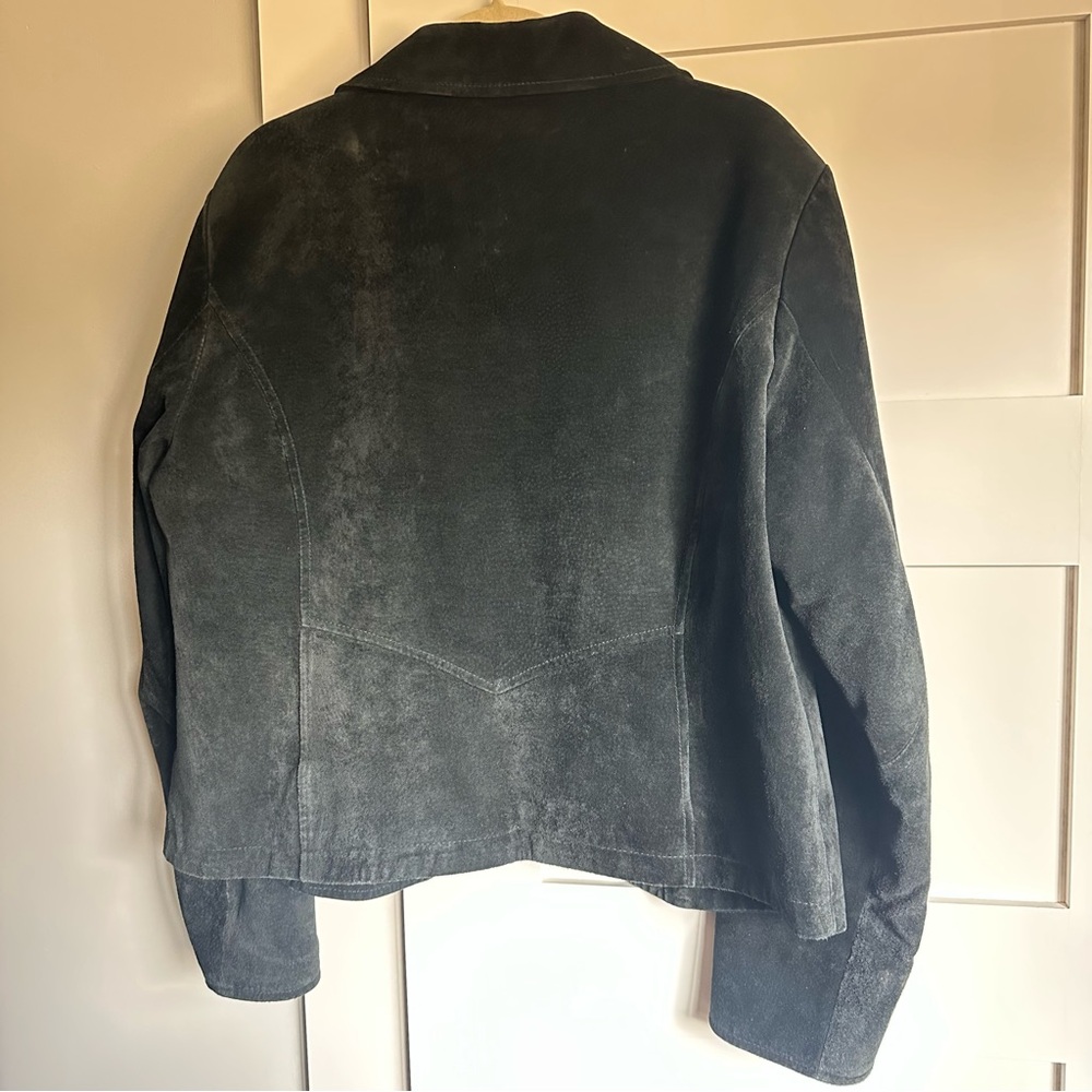 Live A Little Black Suede 90’s Vintage Blazer - Picture 2 of 7